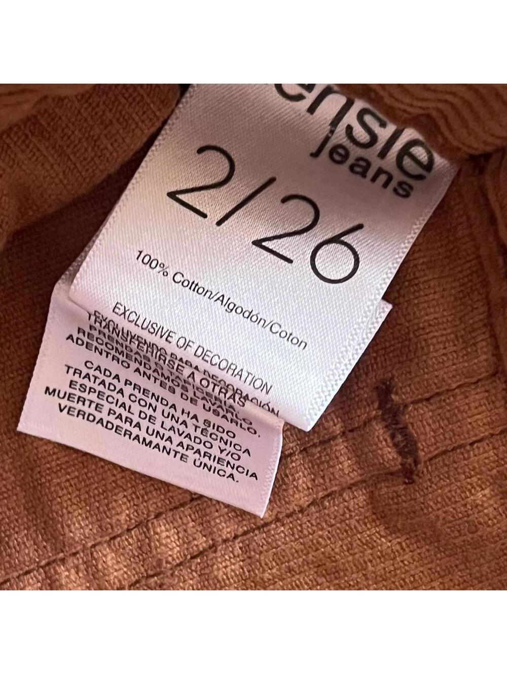 Kensie Brown Corduroy Button Front Mini Skirt Cottagecore Size 2 - Picture 5 of 8